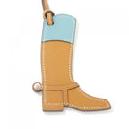 Hermes Paddock Boots Bag Charm Naturel Sable — view 2