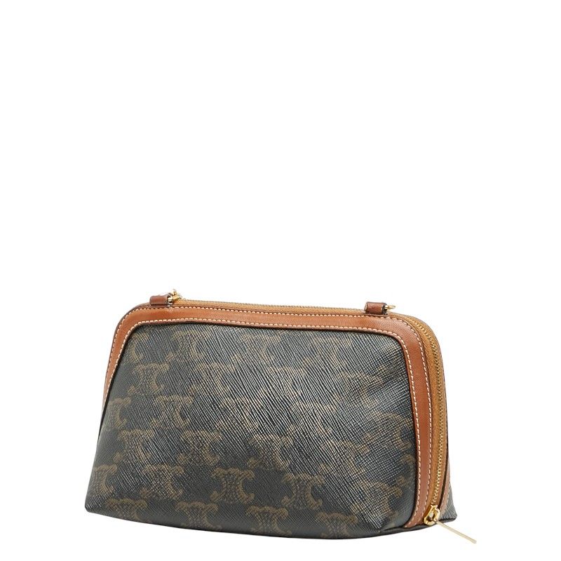 Celine Triomphe Black Brown Leather — view 2