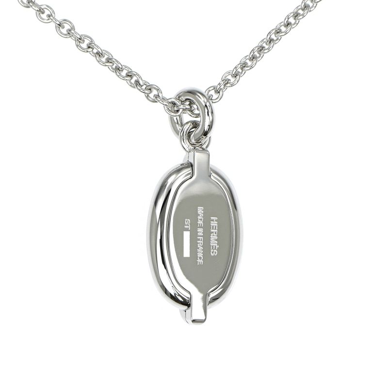 Hermes Necklace Mini Maillon PM Black Silver-color Chaine D'ancre — view 3