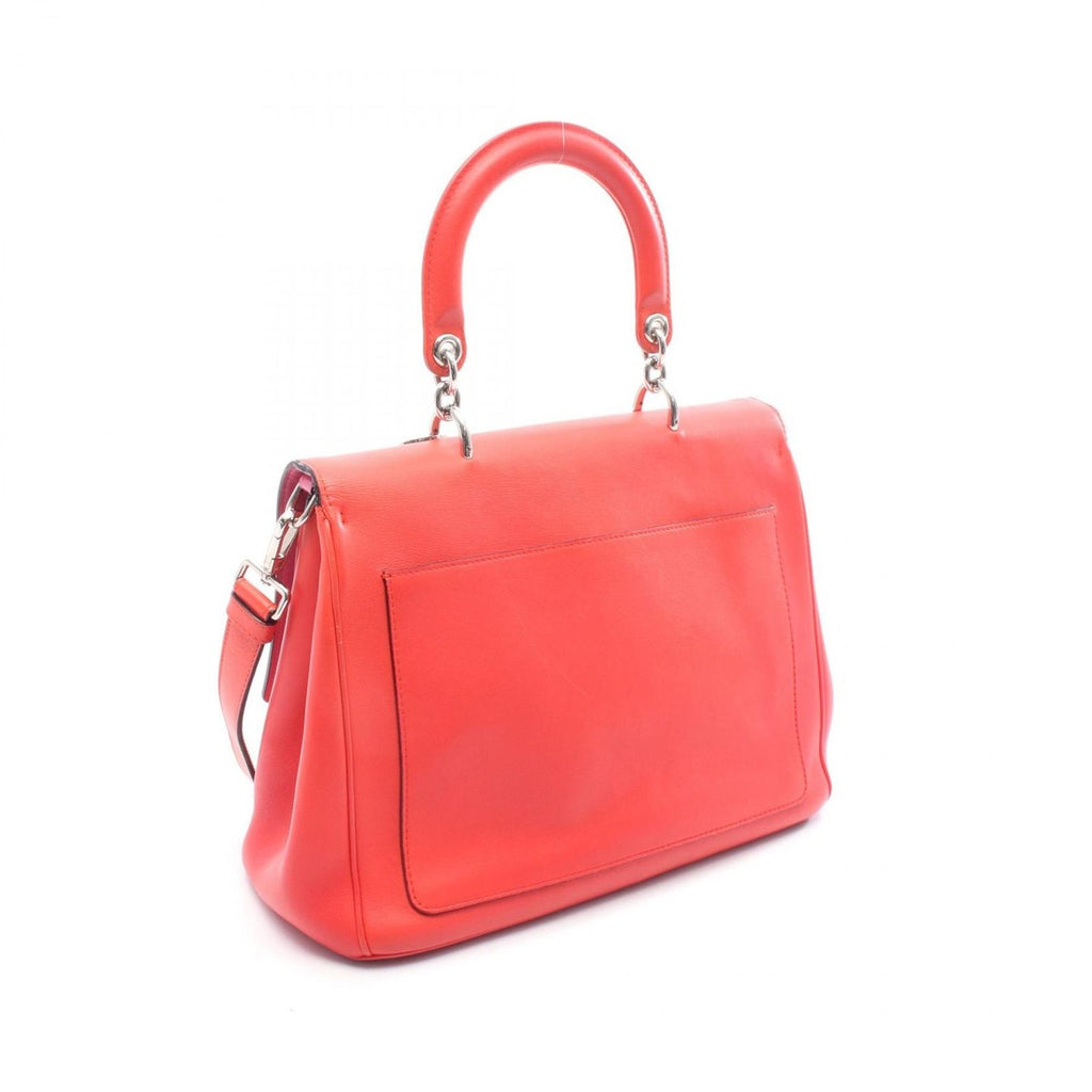 Dior Handbag Bidiole Red Pink Leather 2-Way — view 2