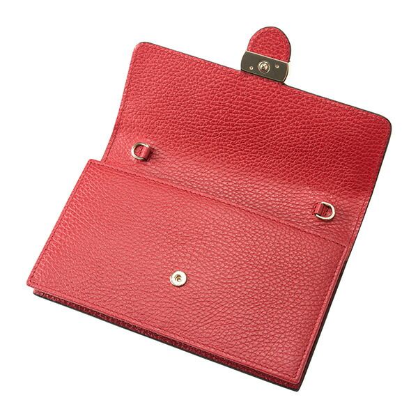 Gucci Clutch and Second Bag Shoulder Dollar Calf Red — view 4