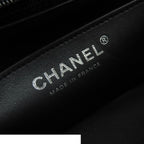 Chanel Chain Shoulder Bag So Black Lambskin Mini Quilted 20 CC Logo — view 6