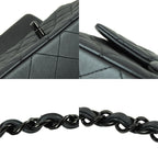 Chanel Chain Shoulder Bag So Black Lambskin Mini Quilted 20 CC Logo — view 8