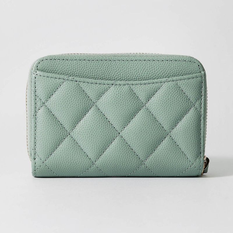 Chanel Coin Case Classic Zip Purse Mint Green — view 2