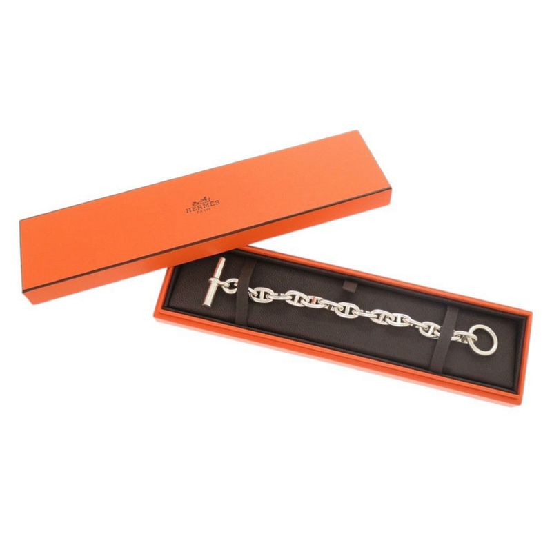 Hermes Chaine D'ancre MM 14 Frames Silver 925 Bracelet 0503 — view 3