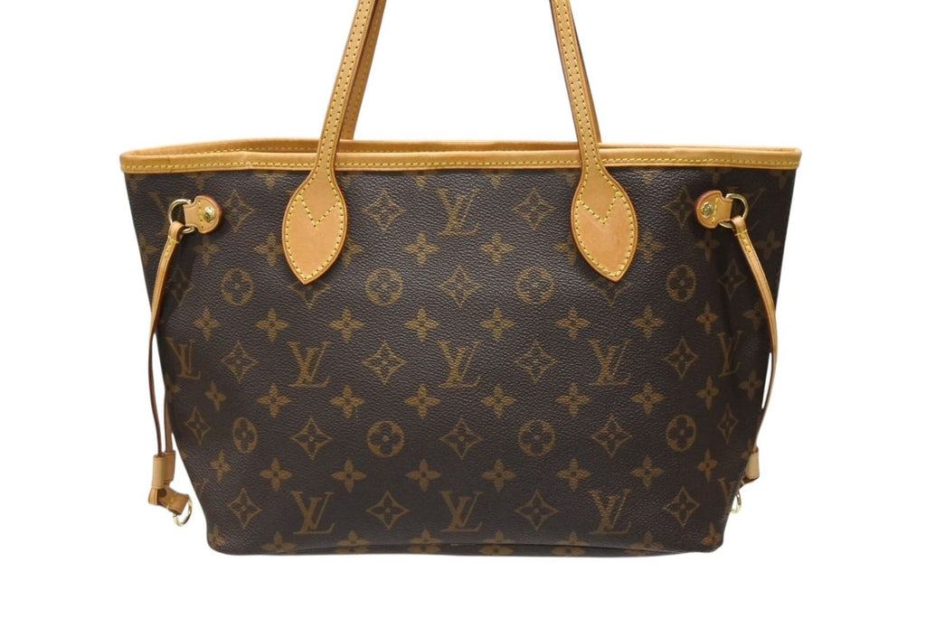 Louis Vuitton Monogram Neverfull PM Tote Bag Brown Vachetta Leather Gold — view 3