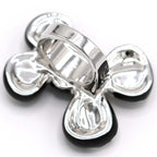 Christian Dior Ring Rhinestone Ribbon 11.5 Black Silver Color 33.6 — view 3