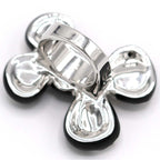 Christian Dior Ring Rhinestone Ribbon 11.5 Black Silver Color 33.6 — view 7