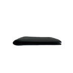 Prada Logo Saffiano Croco Embossed Leather Bifold Wallet Black — view 5