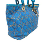 Dior Tote Cannage Panarea Leather Blue Silver — view 2