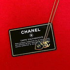Chanel Coco Mark Heart Motif GP Chain Necklace Pendant Gold 02P — view 2