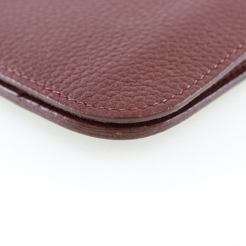 Hermes Dogon GM Taurillon Clemence Bordeaux Silver Hardware D Long — view 5