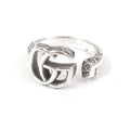 Gucci Arabesque Key Motif GG Logo Ring Silver SV 925 15