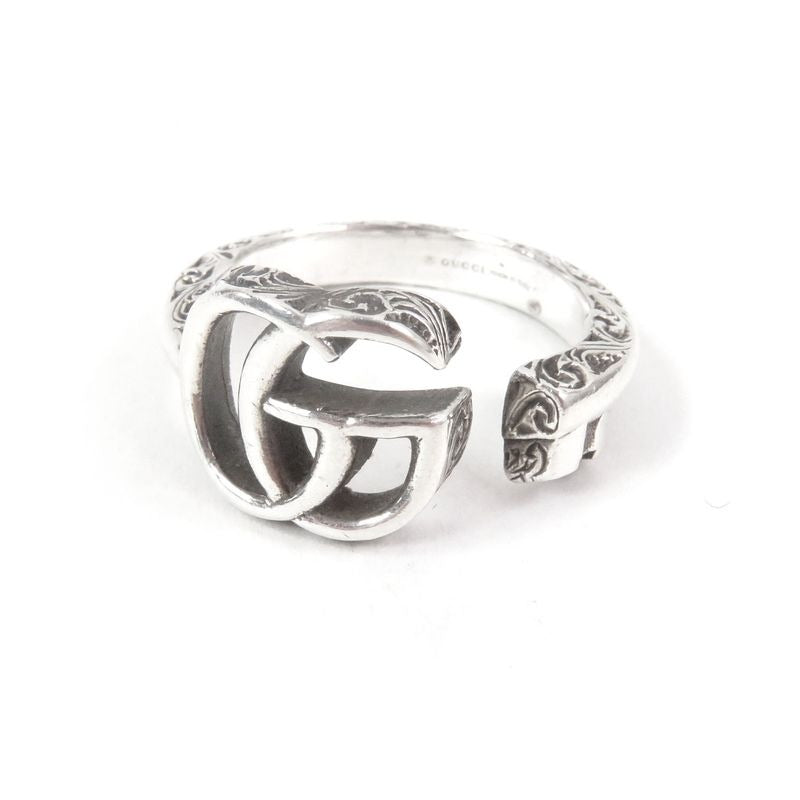 Gucci Arabesque Key Motif GG Logo Ring Silver SV 925 15 — view 2