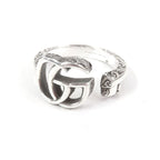 Gucci Arabesque Key Motif GG Logo Ring Silver SV 925 15 — view 2