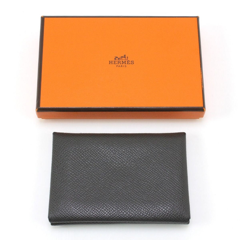 Hermes Vaux Epson Calvi Duo Business Card Holder U Fm010 PM Gray — view 2
