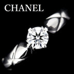 Chanel Quilted Diamond 030 CT F-Vvs 2 Ring Pt950 47