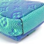 Louis Vuitton Taurillon Illusion Double Phone Pouch Shoulder Bag Bleu Vert — view 3
