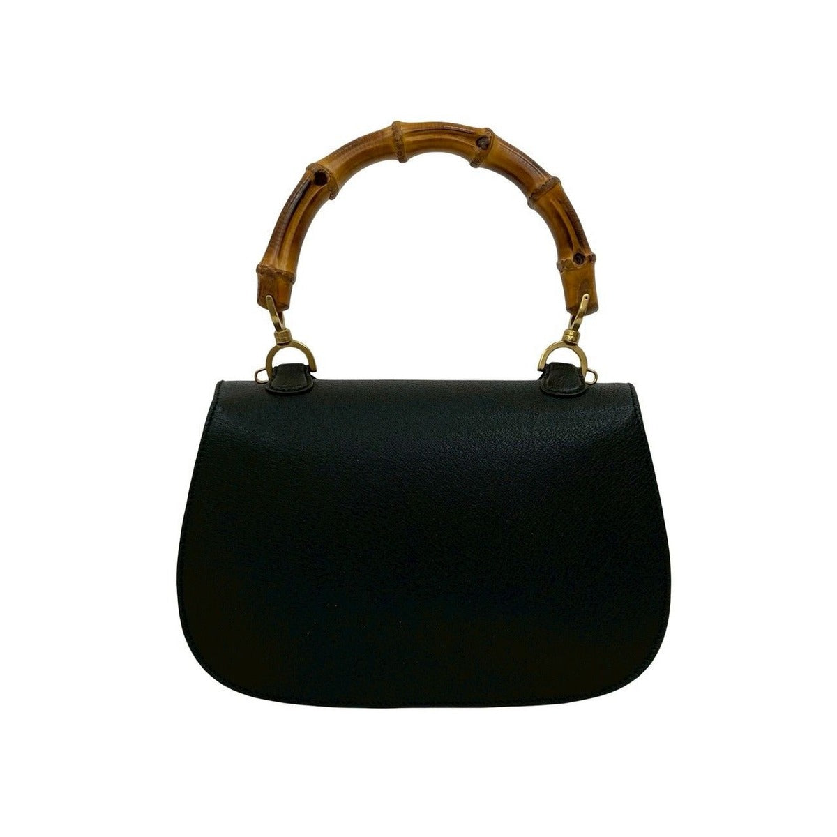 Gucci Vintage Bamboo Leather Turnlock Handbag — view 3