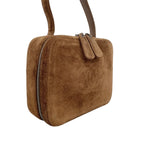 Chanel Handbag Suede Brown Silver — view 2