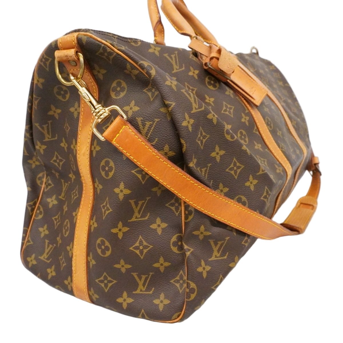 Louis Vuitton Boston Bag Monogram Keepall Bandouliere 55 Brown — view 2
