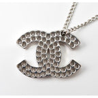 Chanel Coco Mark CC Perforated Silver