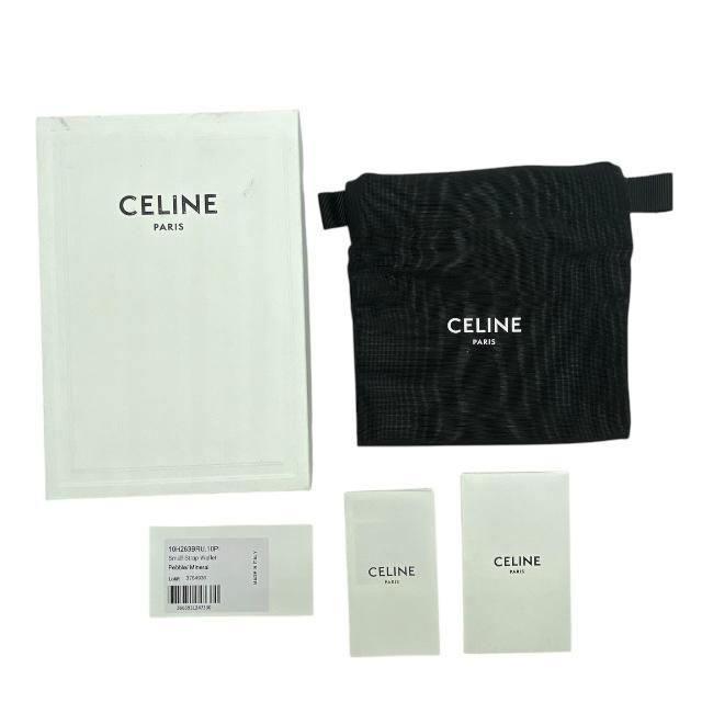 Celine Wallet Fold Compact Mini Logo Leather Gray — view 9