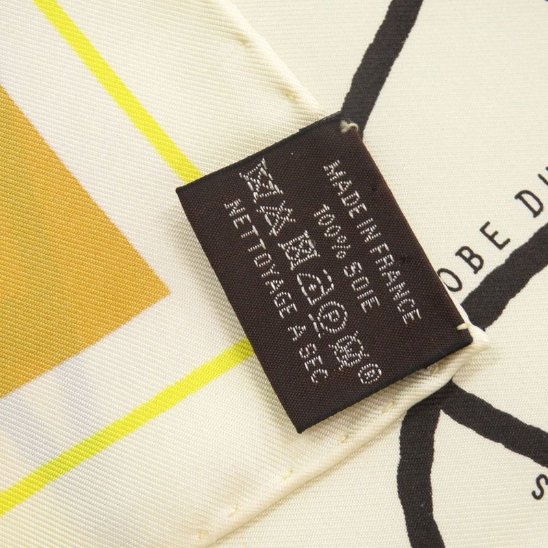 Hermes Carre 45 ROBE DU SOIR Silk Yellow Scarf 1884 — view 3