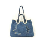 Chanel 2-Way Tote Bag Shopping Denim Blue As0759 — view 2