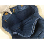 Chanel 2-Way Tote Bag Shopping Denim Blue As0759 — view 8