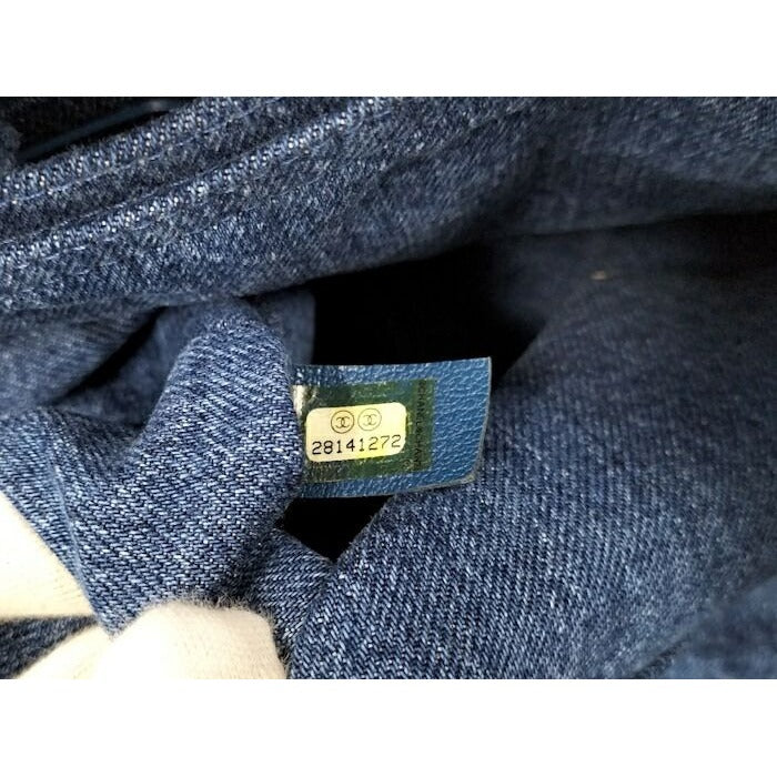Chanel 2-Way Tote Bag Shopping Denim Blue As0759 — view 9