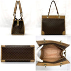 Celine Handbag Brown Macadam Tote Bag Leather — view 3