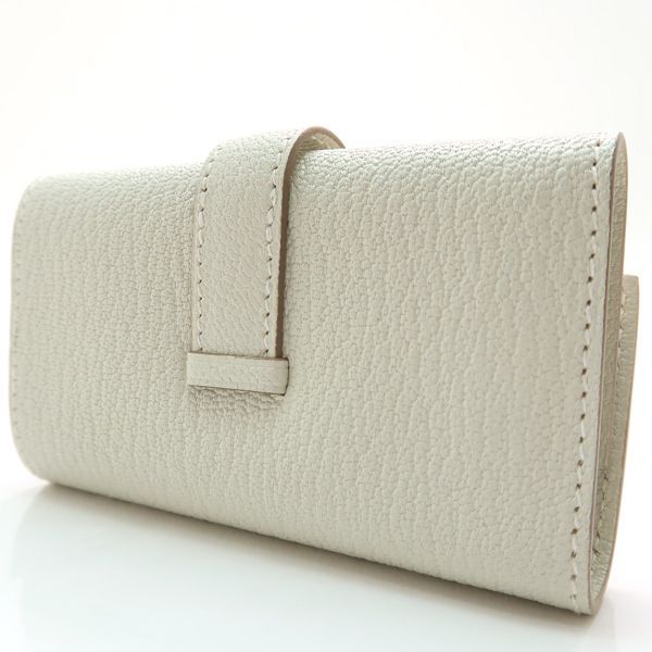 Hermes Bearn Key Case 4 Series Chevre White — view 4