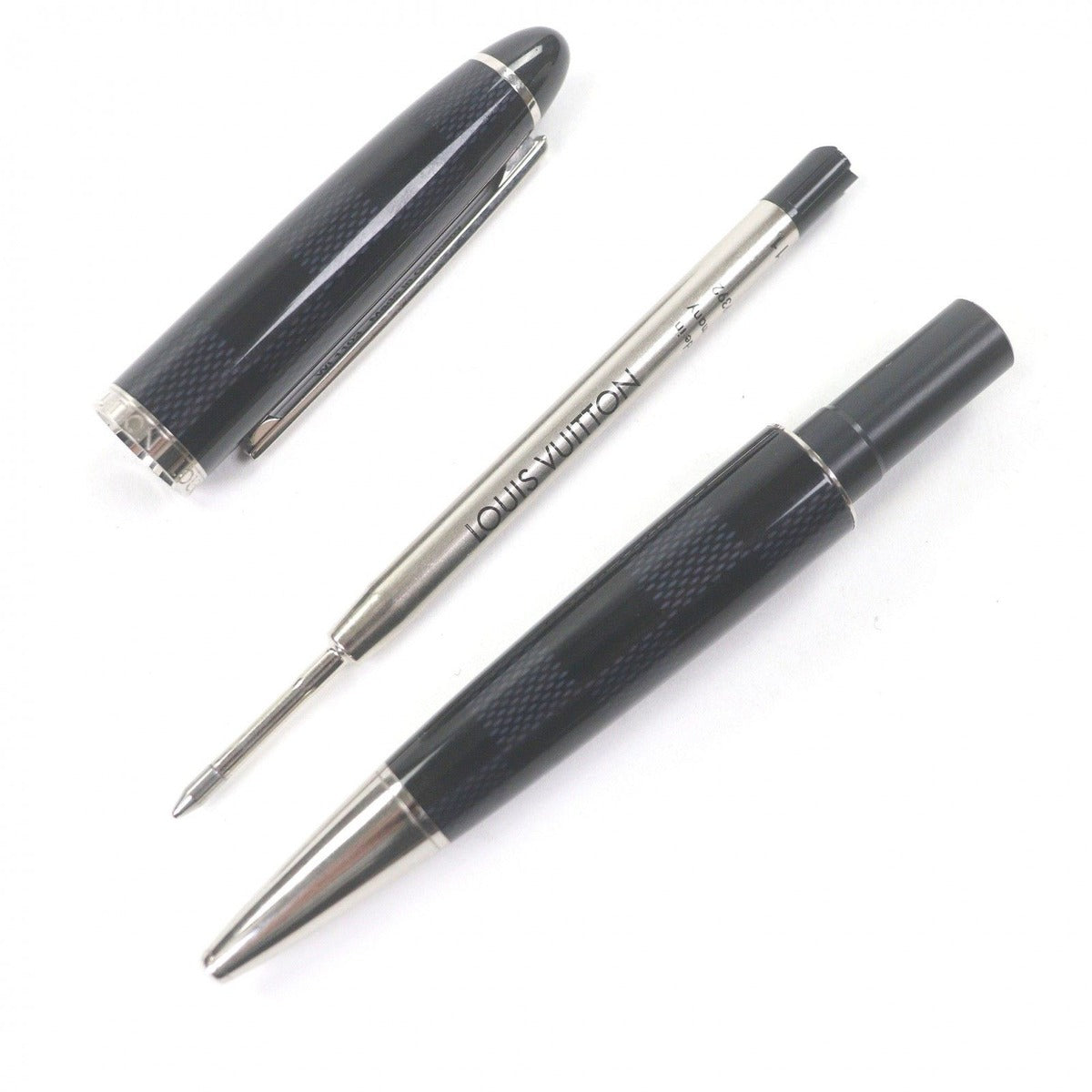 Louis Vuitton Grand Tour Damier Graphite Ballpoint Pen Silver Black — view 3