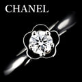 Chanel Camellia Collection Diamond 026 CT D-Vvs 1-3 ex Ring Pt950 45