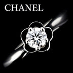 Chanel Camellia Collection Diamond 026 CT D-Vvs 1-3 ex Ring Pt950 45