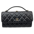 Chanel Ap2875 Flap Phone Case Black Random Seal Silver Hardware