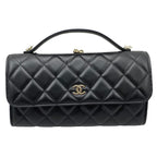 Chanel Ap2875 Flap Phone Case Black Random Seal Silver Hardware