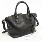 Prada 2-Way Handbag Leather