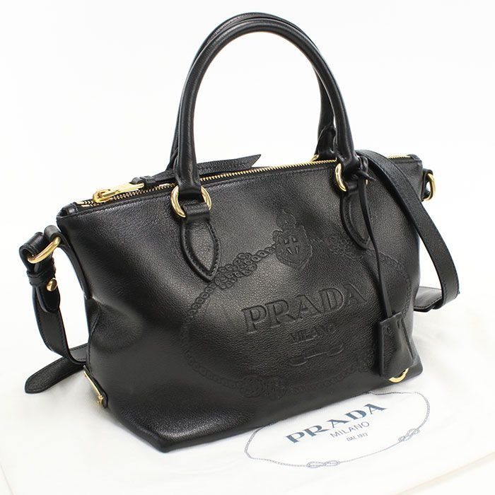 Prada 2-Way Handbag Leather