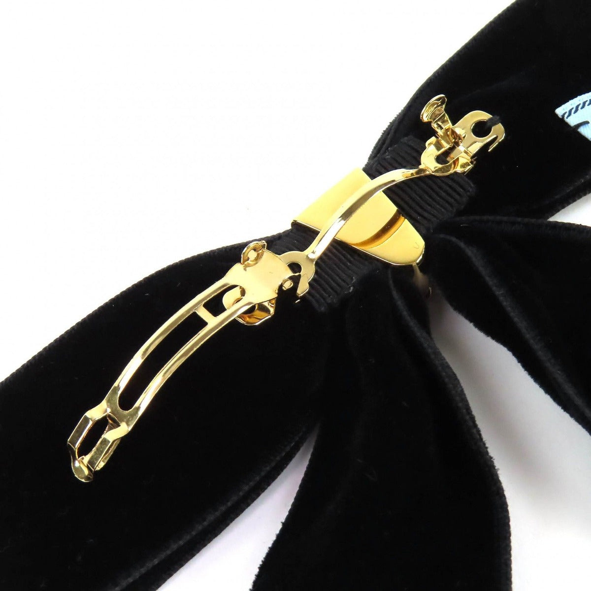 Prada Velvet Ribbon Barrette Hair Clip — view 4