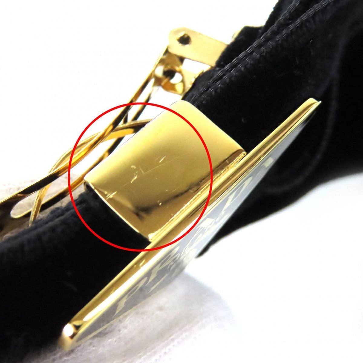 Prada Velvet Ribbon Barrette Hair Clip — view 6