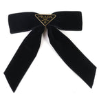 Prada Velvet Ribbon Barrette Hair Clip