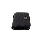 Chanel With CC Logo Chew Blanc Caviar Leather Coin Purse Black — view 5