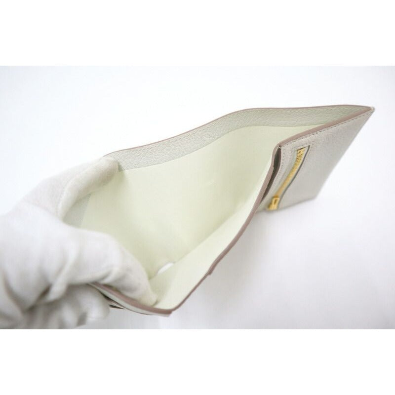 Hermes Bearn Convenience Wallet Mushroom Gold Chevre — view 5