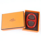 Hermes Metal Logo Chaine D'ancre Scarf Ring Red — view 2