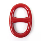 Hermes Metal Logo Chaine D'ancre Scarf Ring Red — view 3