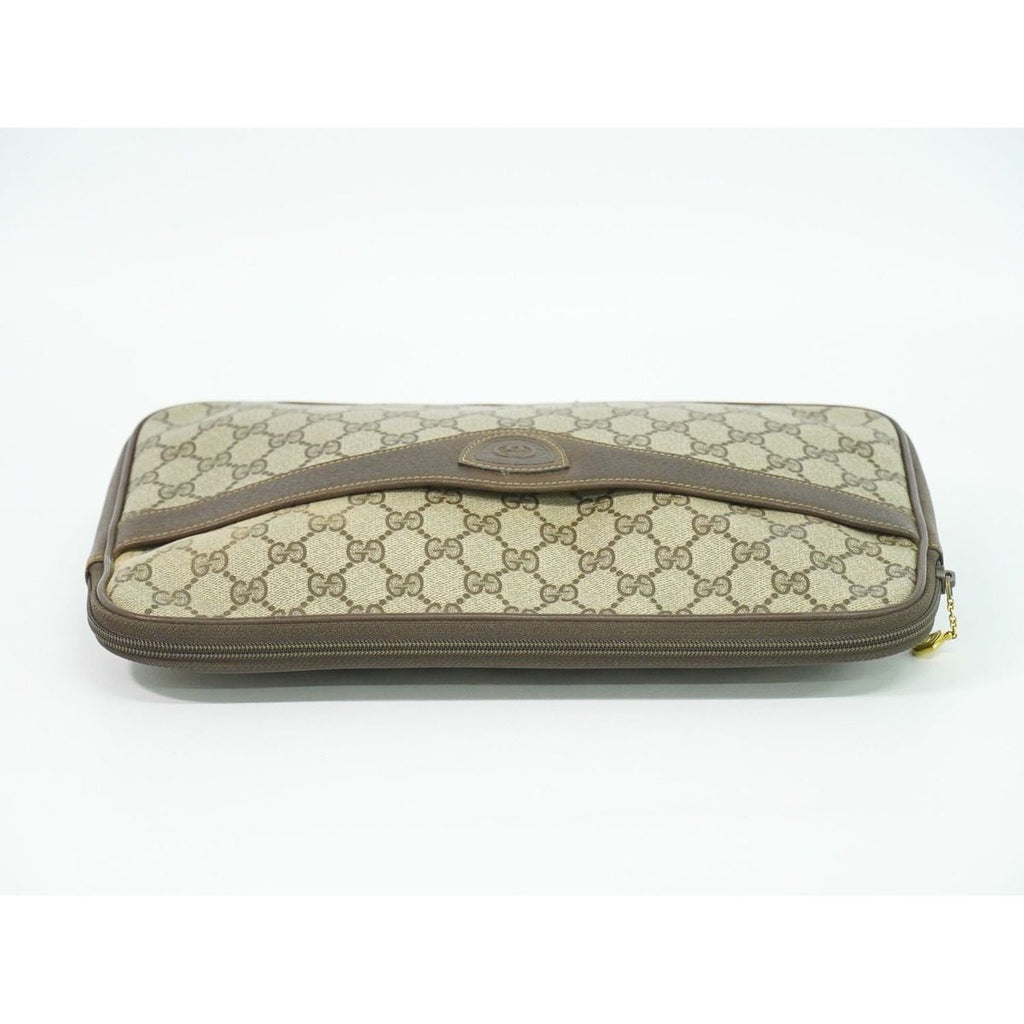 Gucci Vintage GG Supreme Clutch Beige — view 5