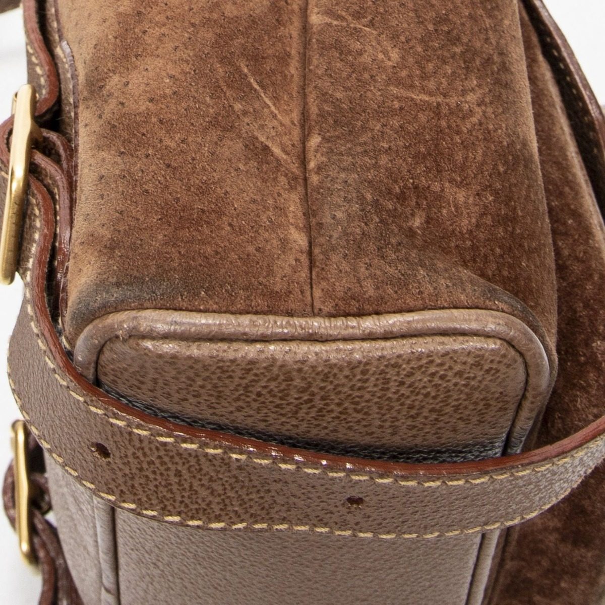 Gucci Mini Bamboo Backpack Brown Suede Leather — view 7