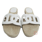 Hermes Espadrilles Sandals Famosa Size 36 White Natural Shoes — view 3